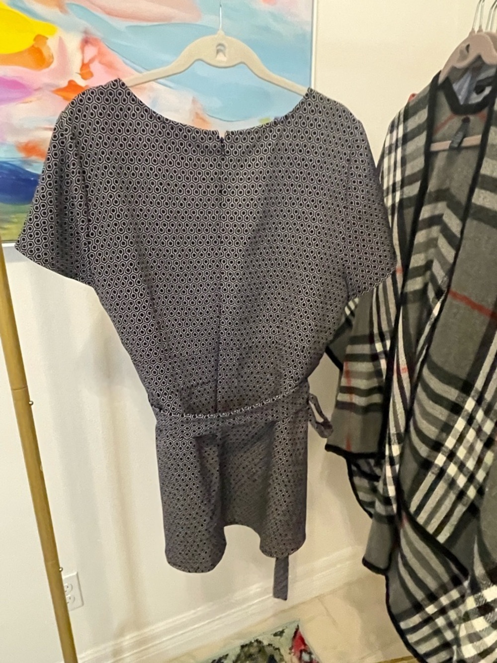 Lane Bryant‎ Black & White Geometric Tie-Waist Tunic size 16 - Picture 3 of 6